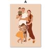 Wall Art Canvas Painting Baby Boy Girl With Love Mom Dad Nordic Posters And Prints Wall Pictures For Living Room Kids Room Decor