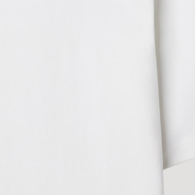 [She S Miss] Футболка из хлопковой смеси, стандартного кроя, с коротким рукавом, SwjTSp22510 Wh