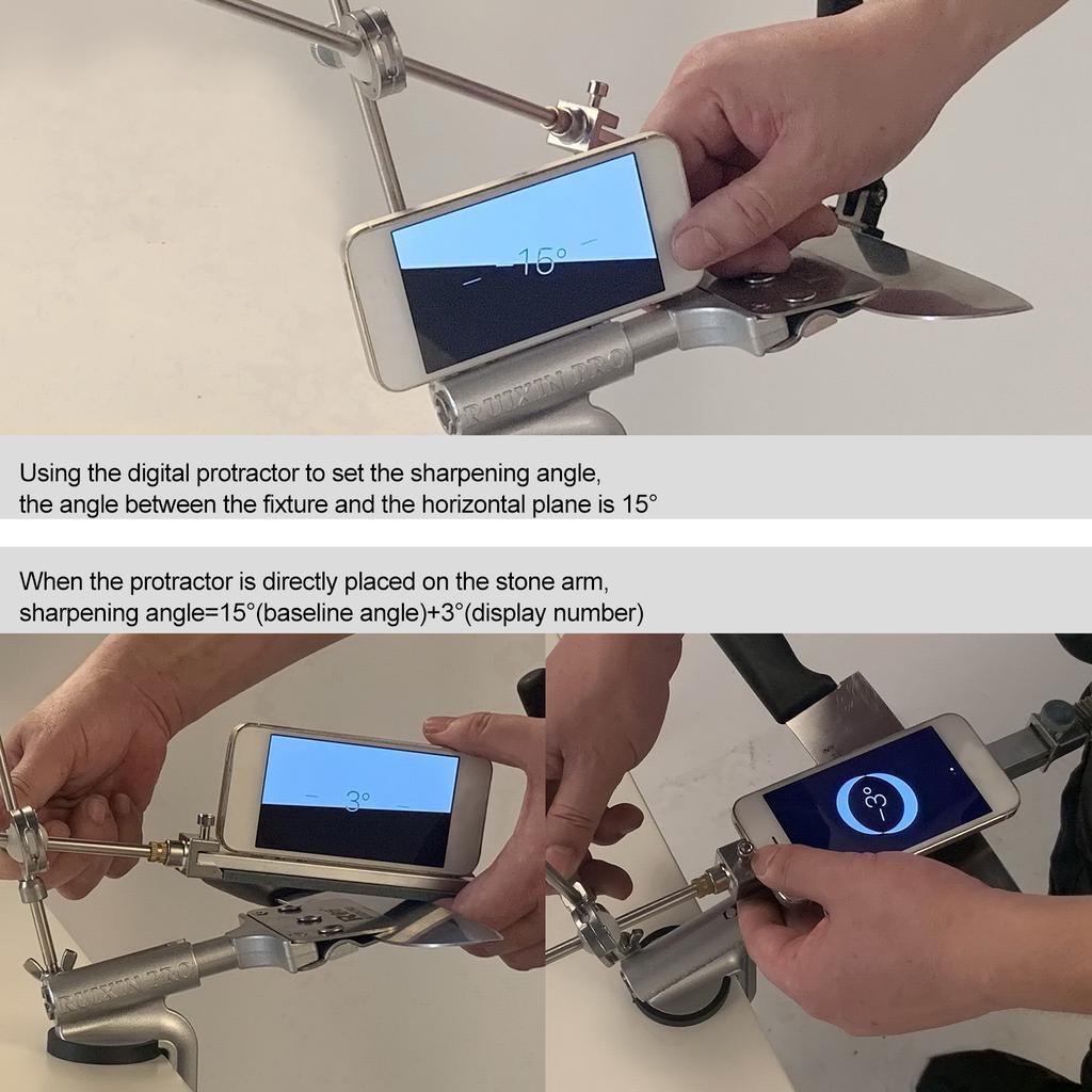 Набор точилок Точилка для ножей с фиксированным углом Набор для заточки ножей Точилка для ножей Точилка для кромок Абразивная система крепления с 4 точильными камнями