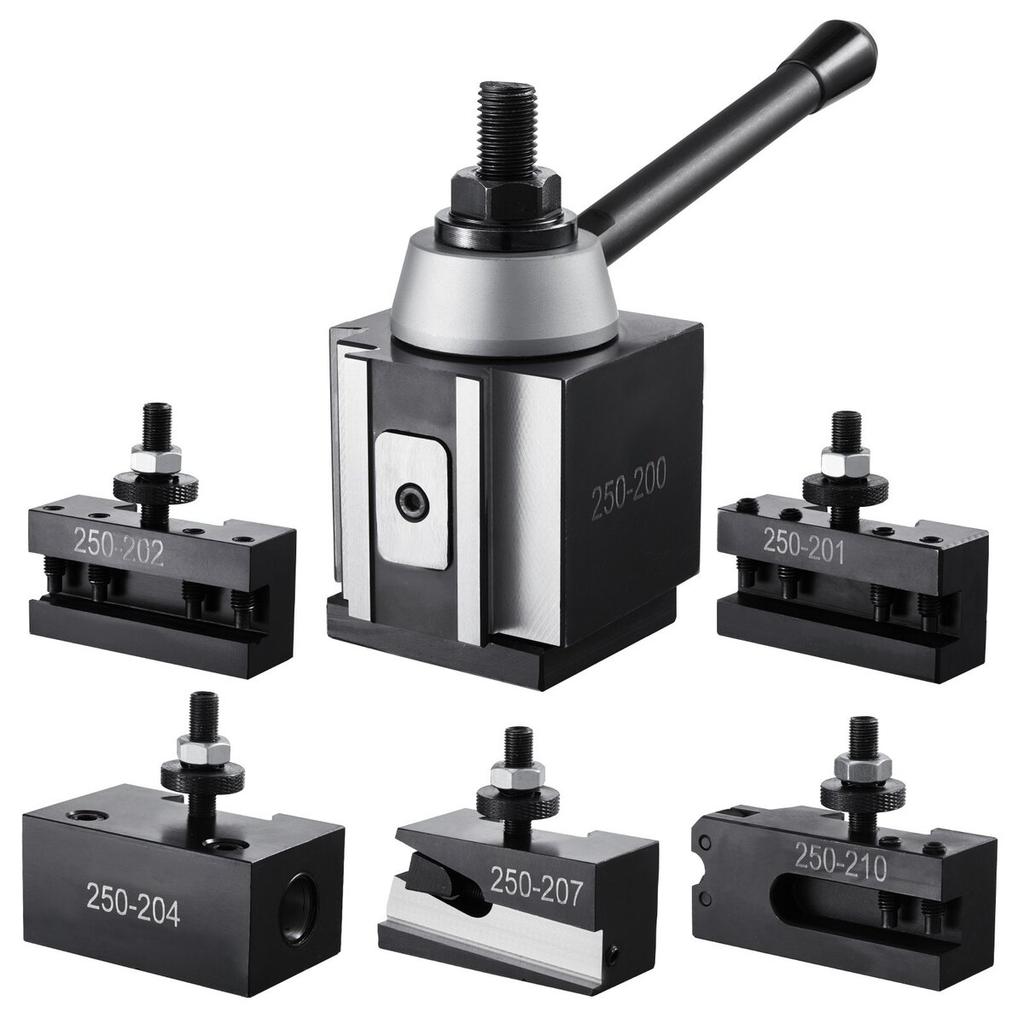 Quick Change Tool Post Set 6 Pcs Lathe Tool Holders for 10"-15" Mini Lathe