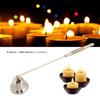 Stainless steel rust-resistant candle snuffer with long handle for Buddhist altars (gold)