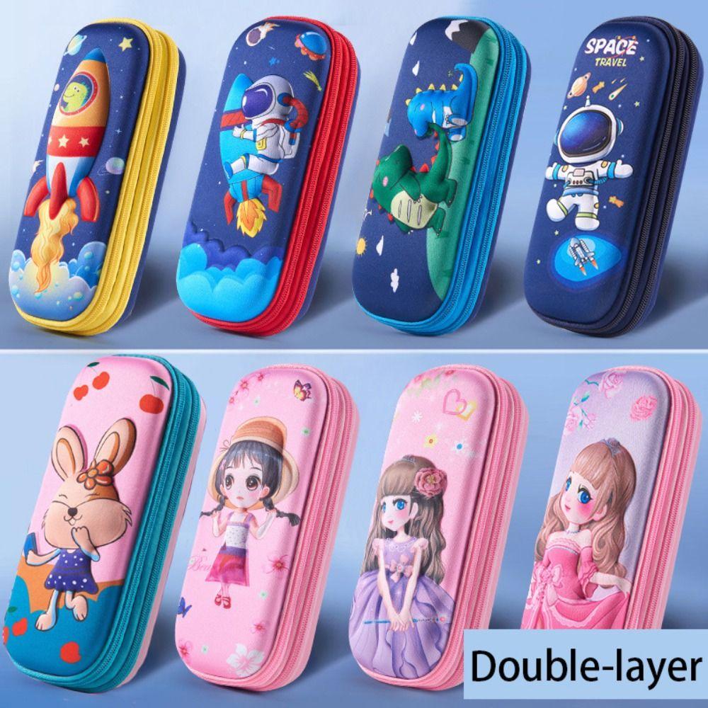 Double-layer Pen Box 3D Pen Bag Portable Stationery Organizer  Girls Boys