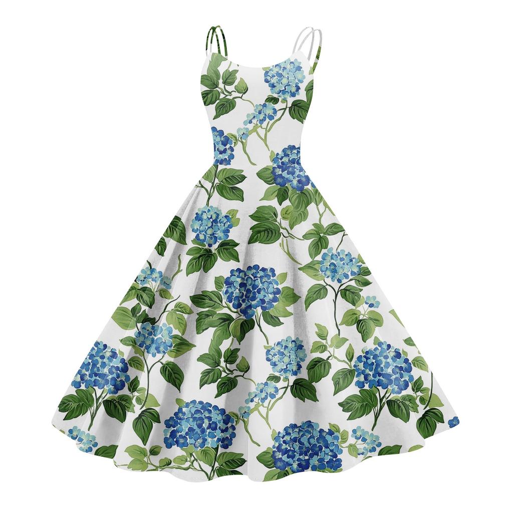 Женское повседневное модное платье с цветочным принтом, сексуальное с открытыми плечами, панк-ретро платье, ретро платье