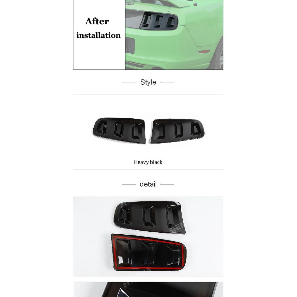SHINEKA Lamp Hoods For Ford Mustang 2010 2011 2012 2013 2014 Car Rear Taillight Lamp Tail Light Decor Cover Stickers Accessories