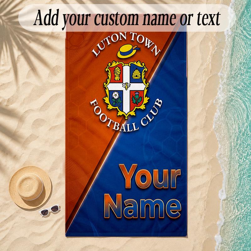 Beach TowelLuton Town Custom Name Text Personalized Soft Towel for Beach Pool Indoor Home Decor Gift