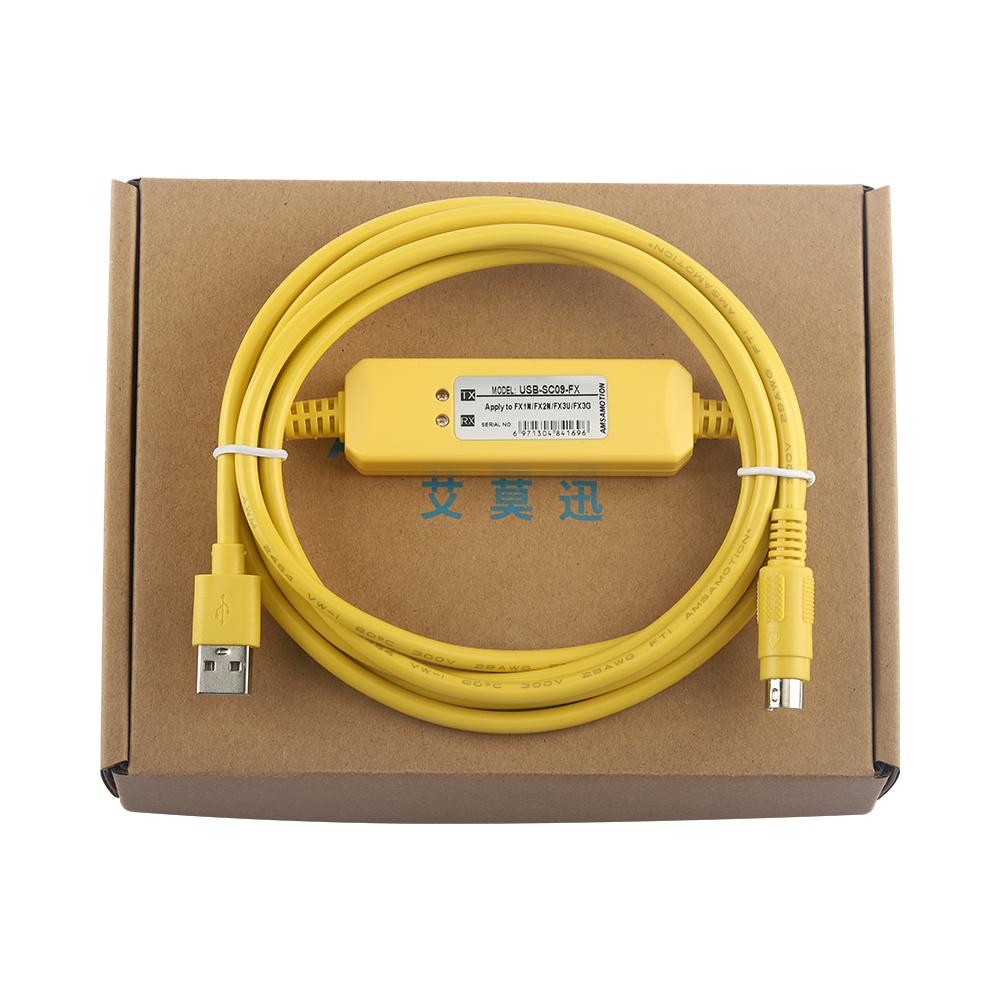 Программируемый кабель USB-SC09-FX для ПЛК серии Mitsubishi MELSEC FX, USB-адаптер RS422, линия загрузки данных