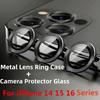 Metal Lens Ring Protector Glass For iPhone 14 15 16 Pro Max 16 Plus Camera Protector Film For iPhone 15 Plus 15 Pro Max Lens Cap