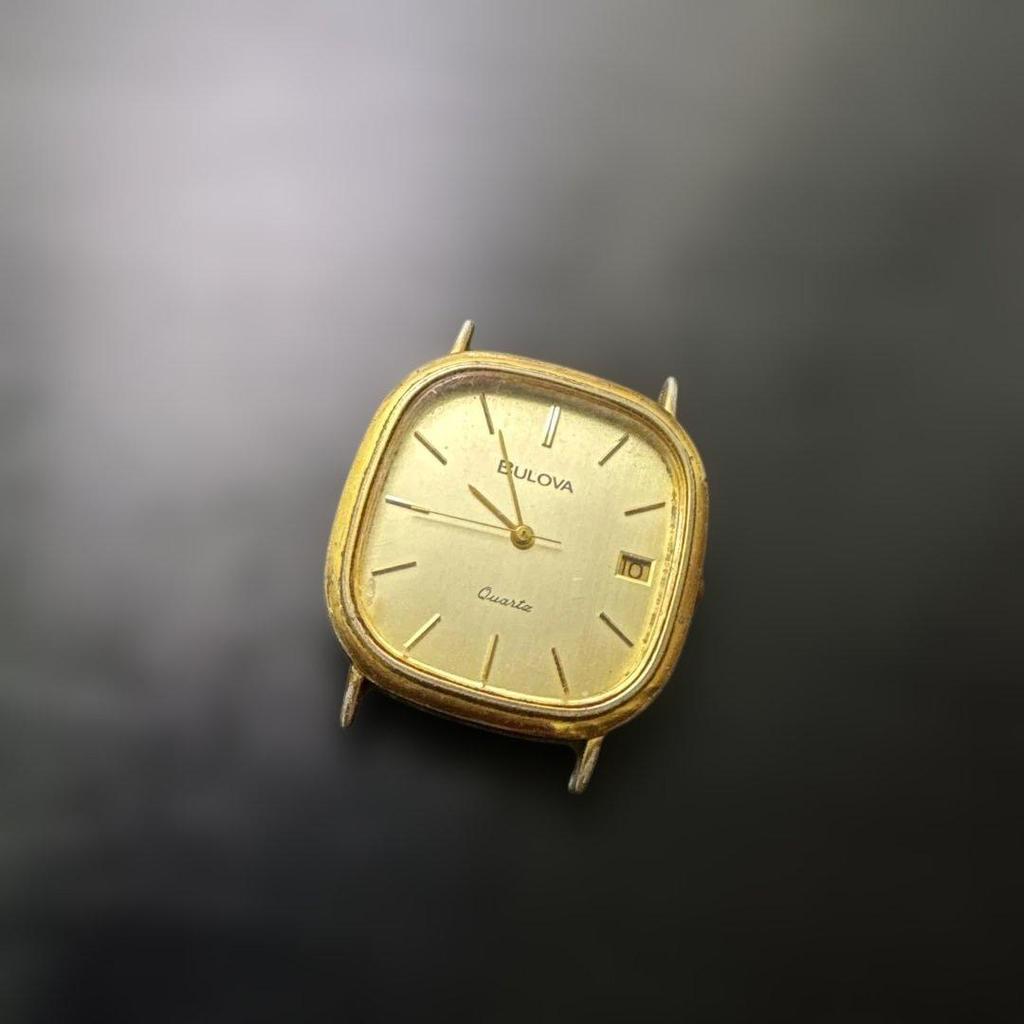 Б/у Мужские кварцевые часы BULOVA Корпус Золотой Цвет