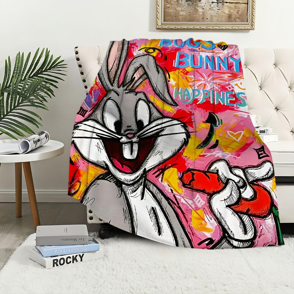 Мультяшное одеяло B-Bunny Плюшевый коврик для дивана и сна для гостиной B-Bugs-S Комнаты Теплый Офис Спальня День Рождения Дом Путешествия Детские Подарки
