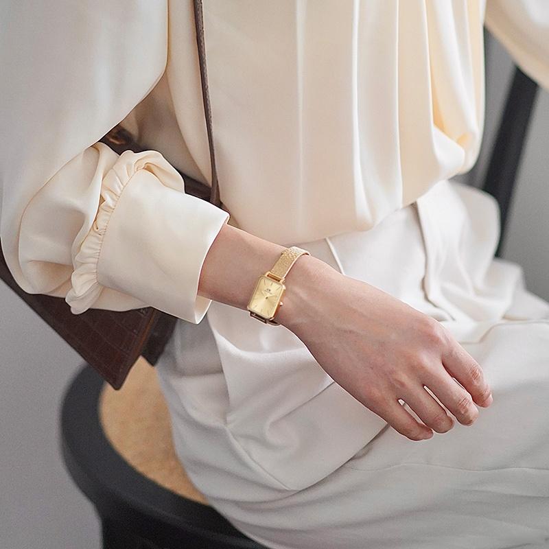 DANIEL WELLINGTON Часы кварцевый механизм стальной ремешок 20мм*26мм золотой циферблат женские часы DW00100485