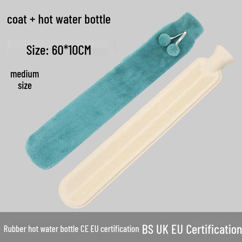 Explosion-Proof Hot Water Bottle: Rubber Design for Stomach and Feet, Long-Lasting Warmth