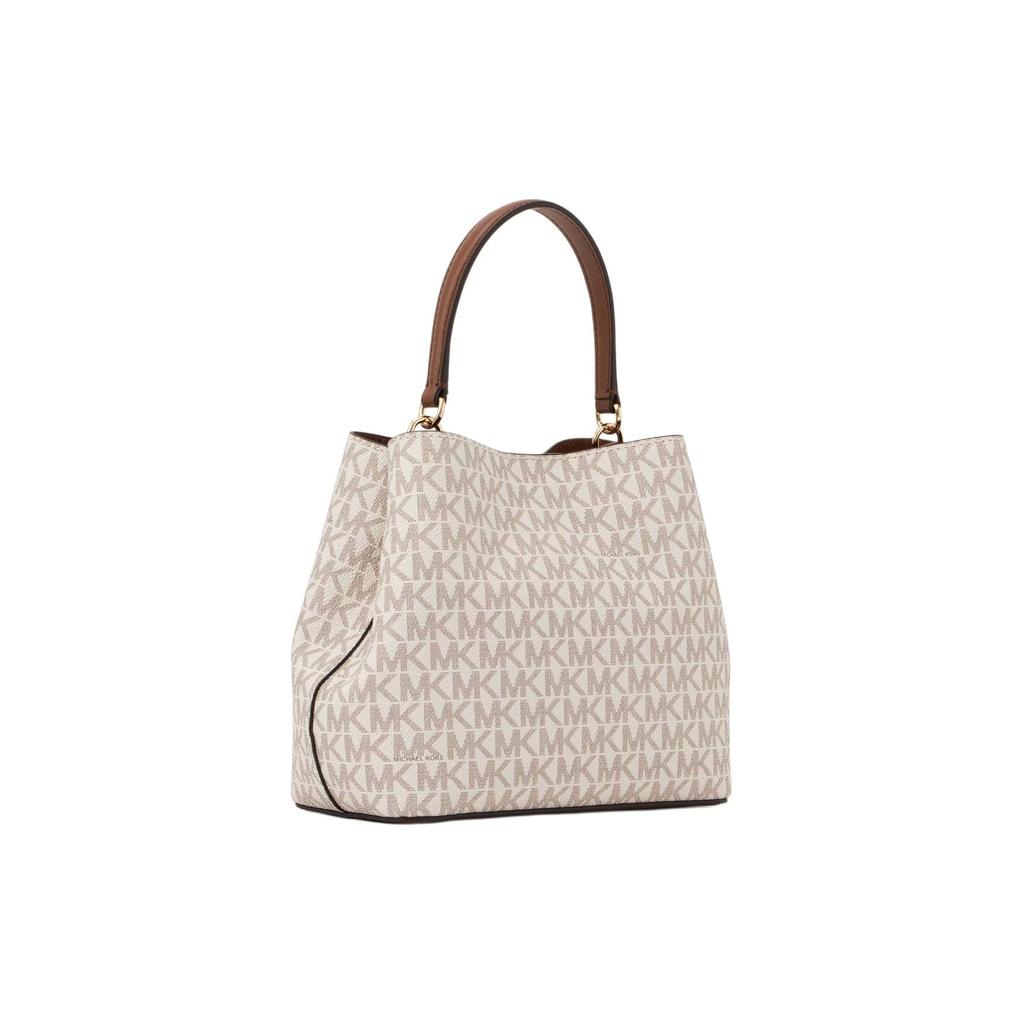 MICHAEL KORS Coated Canvas Bucket Bag, Shoulder Bag, Crossbody Bag, Handbag Small Women's Vanilla 35S4G3FM5B-VANILLA