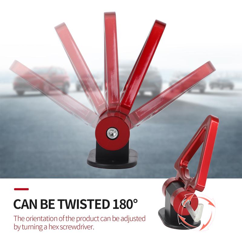 Adhesive V-Shaped Decorative Car Sticker Trailer Ring Car Modified Tow Hook Car Tow Strap Abs Tow Bar Hook Up Car Accessories