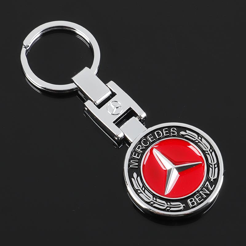 XUV2  1PCS High Quality Metal Car Logo Keychain For Mercedes Benz AMG W205 C300 W203 W206 W169 W176 LKYSH-BECHI Interior Mouldings