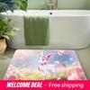 Sylveon Sakura Cherry Blossom Print Doormat Non-Slip Absorbent Floor Mat for Indoor Entrance