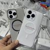 Совместимо с Apple iPhone 16 Pro Max: Прозрачный Магнитный Матовый Защитный Чехол