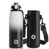 FJbottle 1 Liter Vacuum Insulated Sports Bottle, One-Touch, Keeps Hot and Cold Drinks Hot or Cold, Wide Mouth, Easy To Clean, Stainless Steel, Include
