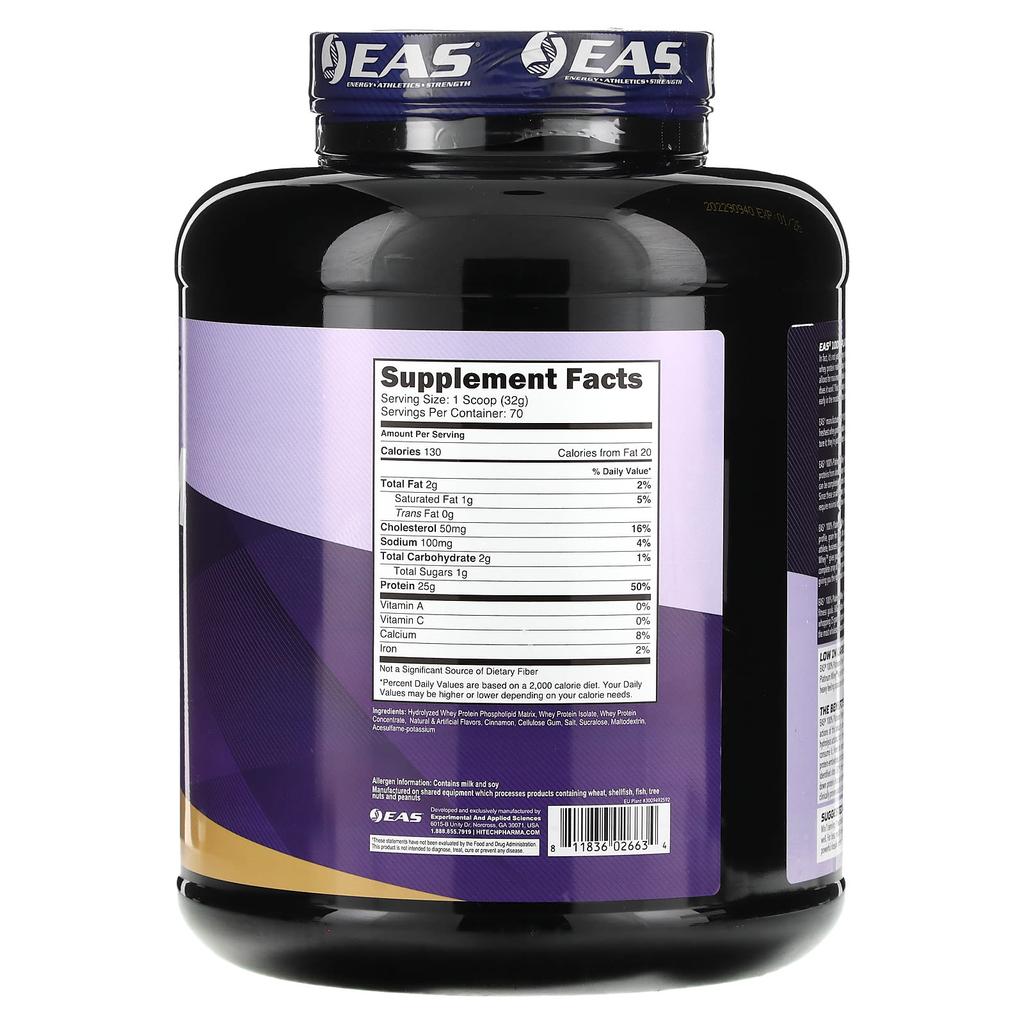 EAS 100% Platinum Whey, Cinnamon Cereal Crunch, 5 Lbs (2.26 Kg)