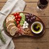 Wooden Fruit Platter with Coaster Food Dish Serving Ware Solid Wood Plate  Hotel