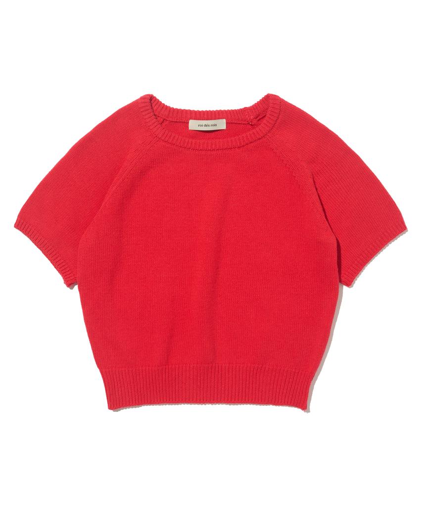 ROIDESROIS Light Touch Short Sleeve Knit (Red)