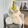 Real Rex Rabbit Hair Scarf Korean Version of Simple Fur Woven Wool Scarf Double-sided Plush Warm and Thickened Fur Collar Children
