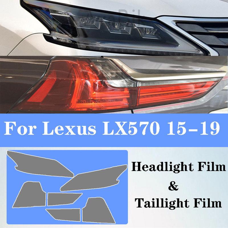 Для Lexus LX570 LX 2015- PPF TPU автомобильный Защитная пленка для фар и задних фонарей Автоаксессуары Прозрачная Черная тонировка Защита от царапин