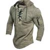 Men's Hooded Sweatshirt with Solid Color Tie Up for Sports and Leisure, Spring Autumn Clothing Accessories Hooded DL24