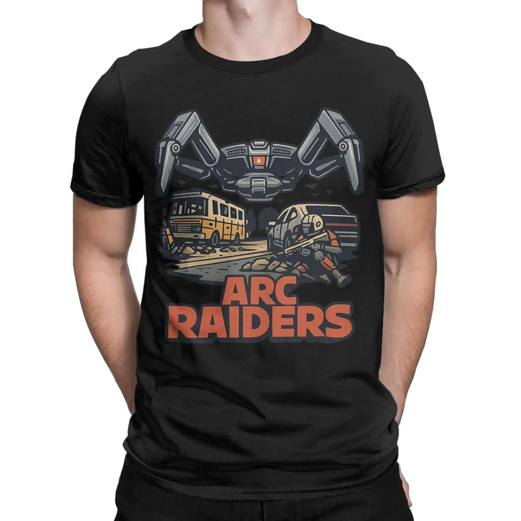 Arc Raiders Печатная хлопковая футболка Мужская Повседневная Свободный крой Пара Мода Уличная одежда harajuku графические футболки оверсайз футболка