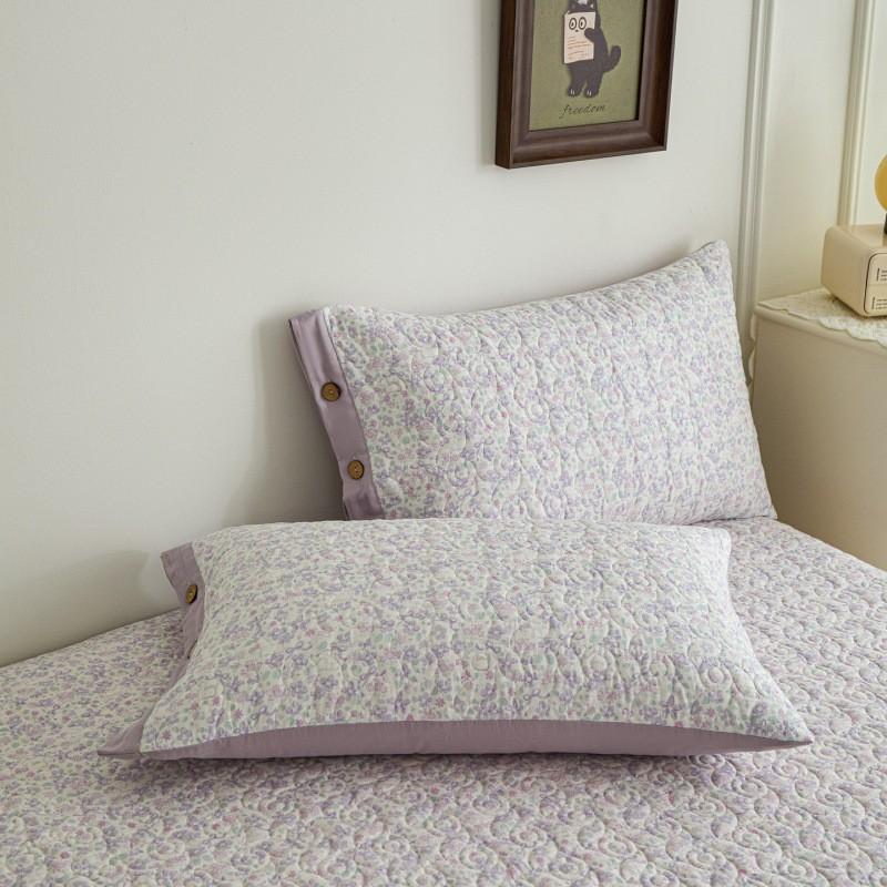 Double Layer Cotton Pillowcase Set 40x60cm 48x74cm 60s Soft Woven Printed Bedding Modern Bedroom