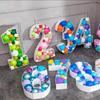 100CM Mosaic Number Frame 0-9 Balloon Filling Stand Number Marquee Frame Baby Shower Birthday Anniversary Party Decor