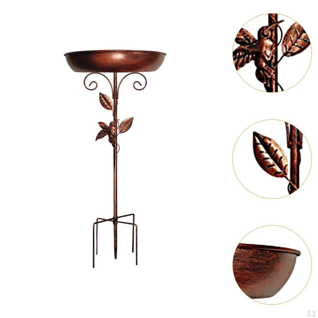 Железная ванна для птиц, отдельно стоящая, простая в сборке, с основанием из 5 зубцов, садовые принадлежности