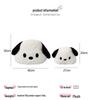Plush Dog Headrest Pair - Cute Winter Neck Support for Car