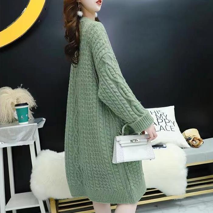 Loose and Lazy Style Knitted Cardigan for Women Long Sweater for Women Knitted Sweater Stylish Knitted Coat for Spring Autumn and Winter