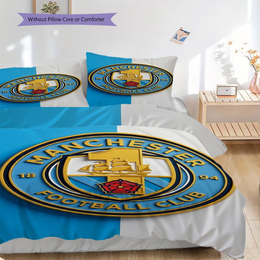 Manchester Legacy Three-piece set (1 * duvet cover + 2 * pillowcase, without core) 2DFlat Soft and comfortable Duvet cover and pillowcase Bedding set