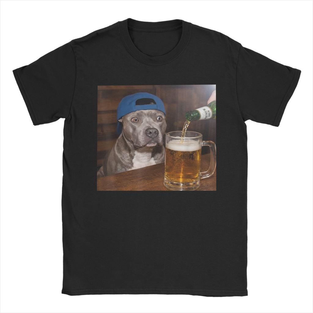 Unisex Unisex Tshirt Funny Patriotic Pomeranian Dog Drinking Beer American Pure Cotton Tees T Shirts Crewneck Clothing Plus Size