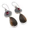 Mookaite, Garnet Handmade 925 Sterling Silver Gift Earring 2.60" H0A18