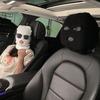 Universal Car Seat Headrest Cover Balaclava 3Hole Full Cover Halloween Christmas Funny Car Decoration