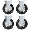 Fixed Casters - vidaXL - Set of 4 - 200 Mm - Rubber - Max Load 180 Kg