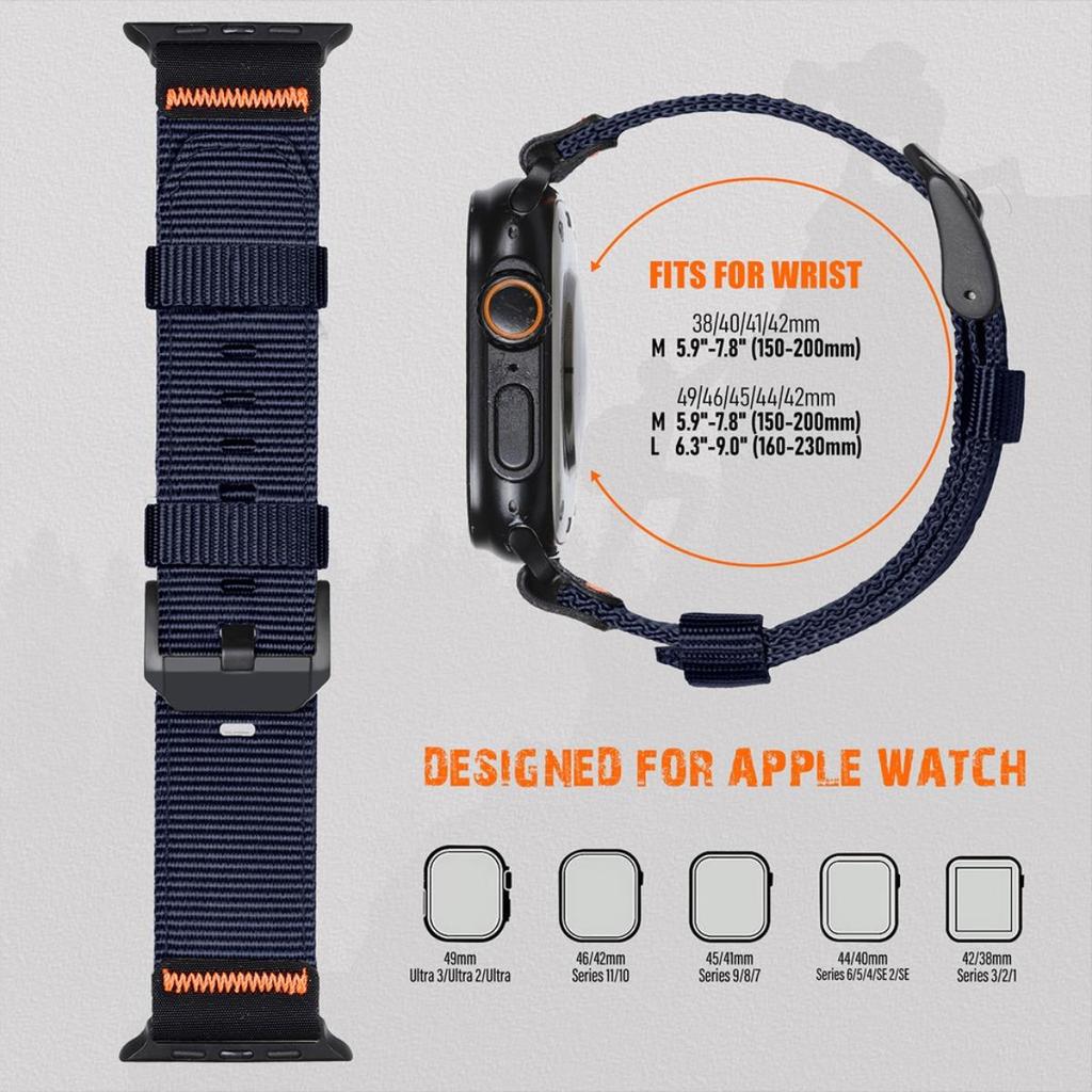 Нейлоновый ремешок-петля + Чехол из поликарбоната для Apple Watch Серии 11 10 42 мм 46 мм 45 мм 44 мм 41 мм 40 мм Ремешок-чехол для Iwatch 9 8 7 6 5 SE3/2/1 3 21