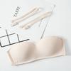 Women's Solid Color Seamless Party Wedding Bras Sexy Simple Girl Underwear Bras 3D Invisible Underwear Without Steel Ring Tube Top Push Up Bra