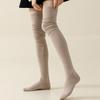 1 пара женских чулок до бедра, хлопковые теплые чулки выше колена, очень длинные гольфы до колена для бот, зимняя гетра