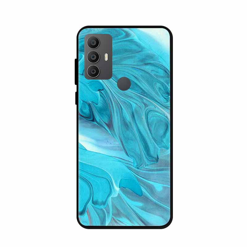 For Alcatel 1V 2021 Case 6002A 6002D 6.52" Marble Silicone TPU Soft Shockproof Phone Case for Alcatel 1V (2021) Covers Coque 1 V