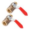 2Pcs Ball Valve 1 4 2 Points Multilayer Silicone Corrosion Resistance Durable Air Compressor Accessories