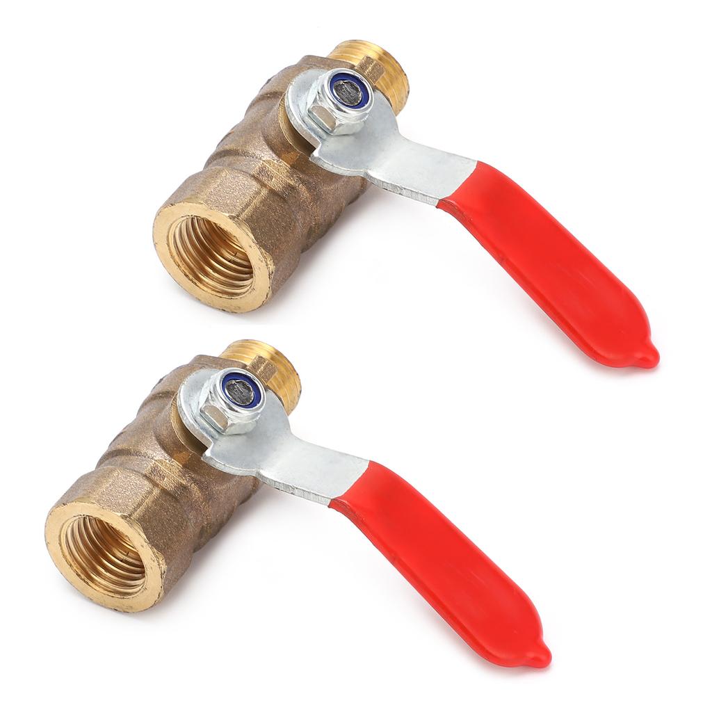 2Pcs Ball Valve 1 4 2 Points Multilayer Silicone Corrosion Resistance Durable Air Compressor Accessories