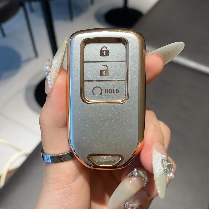 Чехол для ключей для Honda CRV, Accord, Civic, URV, Vezel, Fit и Lingpai с чехлом и пряжкой.