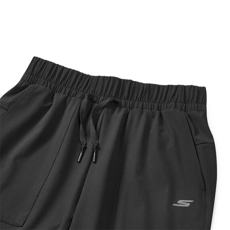 Skechers Спортивная серия Спортивные брюки с высокой талией Женские брюки Угольно-черные P323W015-0018