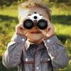 Детский бинокулярный телескоп, игрушка, увеличение 8X30, прозрачные линзы, регулируемые обучающие портативные портативные бинокли для малышей, подарок для мальчиков и девочек