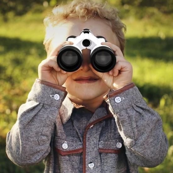 Детский бинокулярный телескоп, игрушка, увеличение 8X30, прозрачные линзы, регулируемые обучающие портативные портативные бинокли для малышей, подарок для мальчиков и девочек