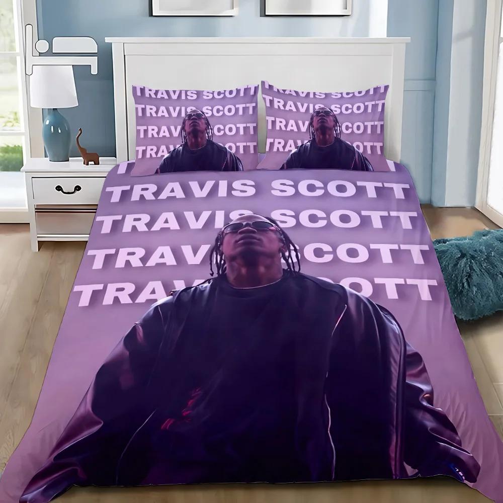 Duvet Pillowcase Bedding Set Adult Boy T-Travis Scott Cactus Jack Bedroom Decoration Children Single Double Large Gift Size