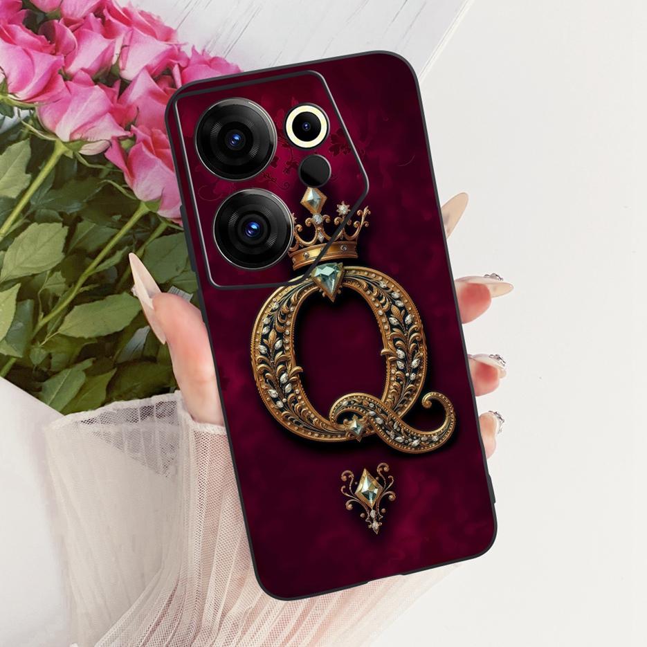 Для Tecno Camon 20 Pro 5G Чехол CK8n Роскошный Чехол с Буквами Короны Мягкий ТПУ Чехол для Телефона Для Tecno Camon 20 Premier Camon20 Pro Fundas